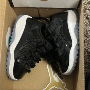 Black and White Jordan Athletic Sneakers